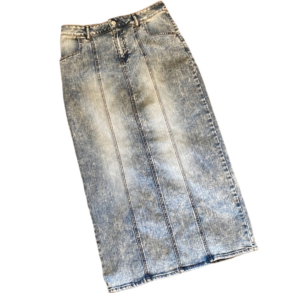 Est. 1946 Boho Ankle Length Denim Skirt